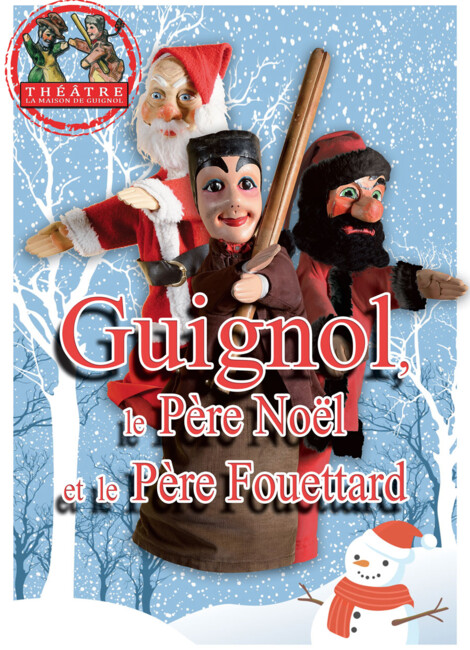 Guignol, le Père Noël et le Père Fouettard