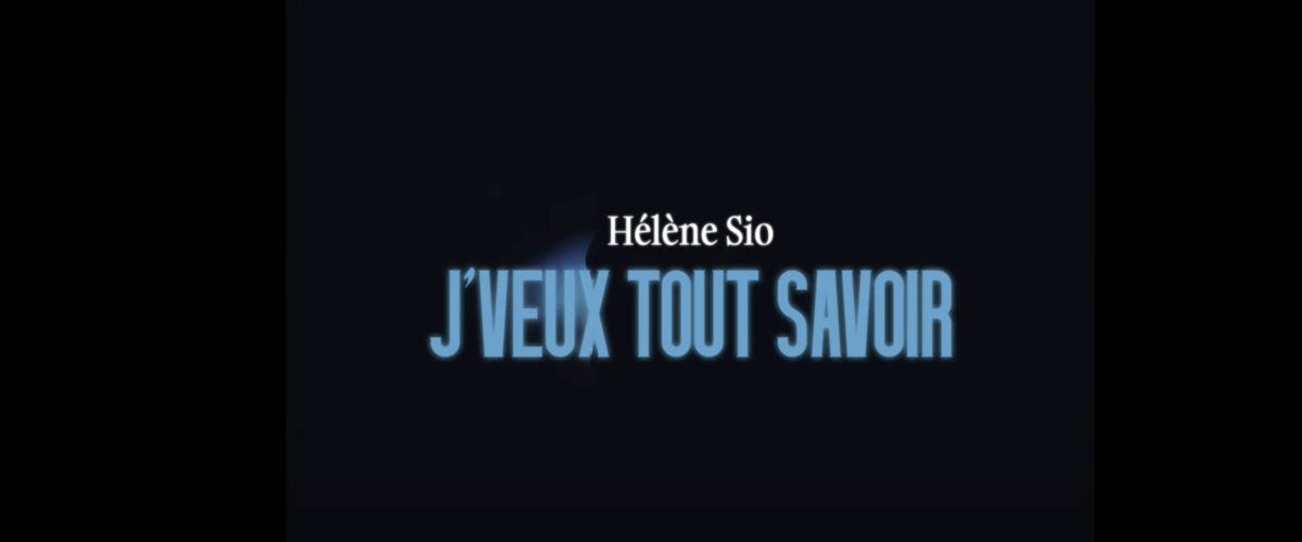 Hélène Sio, nouvelle promesse de la pop française, vient de sortir un magnifique nouveau titre "Je veux tout savoir"