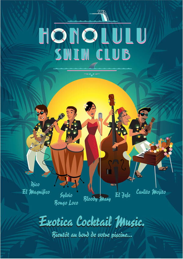 DÎNER CONCERT HONOLULU SWIM CLUB Spectacle Cabaret 19 janvier